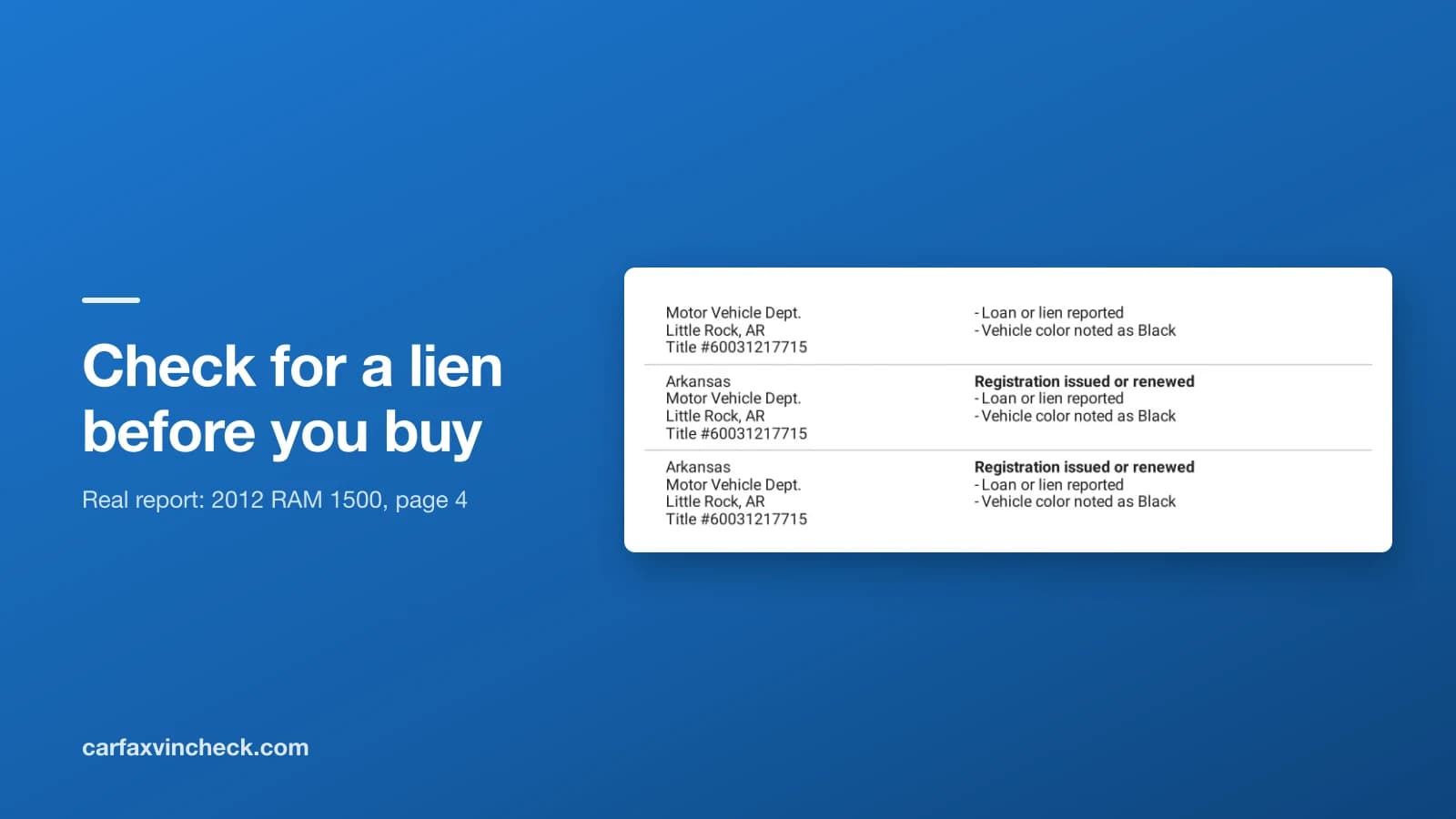 How to check a used car for a lien before you pay
